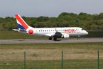 Aircraft F-HBXA, Embraer 170LR, Take off run rwy 07R, Brest-Bretagne Airport (LFRB-BES), at LFRB, photo by Yves-Q