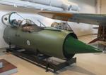 Aircraft MG-136, Mikoyan i Gurevich MiG-21bis FISHBED-N (forward fuselage only) at the Suomen Ilmavoimamuseo (Finnish Air Force Museum, formerly known as Keski-Suomen Ilmailumuseo / Aviation Museum of Central Finland), Jyväskylä-Tikkakoski, photo by iwarnecke