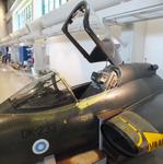 Aircraft DK-233, SAAB J35F Draken (forward fuselage only) at the Suomen Ilmavoimamuseo (Finnish Air Force Museum, formerly known as Keski-Suomen Ilmailumuseo / Aviation Museum of Central Finland), Jyväskylä-Tikkakoski, photo by iwarnecke