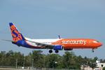 Aircraft N904SY, Sun Country 383 arrives at Southwest Florida International Airport following flight from Minneapolis-St Paul International Airport, at KRSW, photo by Suncoast Spotter
