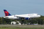 Aircraft N341NB, Delta 2320 arrives at Southwest Florida International Airport following flight from John F Kennedy International Airport, at KRSW, photo by Suncoast Spotter