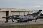 Aircraft N402AX, A F-21 Kfir C2 sits on the Private Sky ramp at Southwest Florida International Airport, at KRSW, photo by Suncoast Spotter