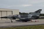 Aircraft N405AX, A F-21 Kfir C2 sits on the Private Sky ramp at Southwest Florida International Airport, at KRSW, photo by Suncoast Spotter