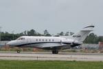 Aircraft N813BR, Hawker 813BR departs Southwest Florida International Airport enroute to Charleston Executive Airport, at KRSW, photo by Suncoast Spotter