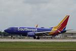Aircraft N284WN, Southwest 700 arrives at Southwest Florida International Airport following flight from Nashville International Airport, at KRSW, photo by Suncoast Spotter
