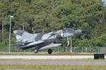 Aircraft N405AX, A F-21 Kfir C2 lands at Southwest Florida International Airport following training in the Gulf of America, at KRSW, photo by Suncoast Spotter