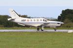 Aircraft 100, Socata TBM-700, Taxiing, Morlaix-Ploujean airport (LFRU-MXN), at LFRU, photo by Yves-Q