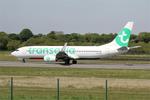 Aircraft F-HUYB, Boeing 737-8JP, Taxiing rwy 07R, Brest-Bretagne airport (LFRB-BES), at LFRB, photo by Yves-Q