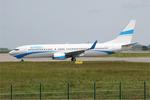 Aircraft SP-ESH, Boeing 737-81M, Taxiing to holding point charlie, Brest-Bretagne Airport (LFRB-BES), at LFRB, photo by Yves-Q