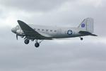 Aircraft F-AZOX, Douglas DC-3C-S1C3G, On display, Morlaix-Ploujean airport (LFRU-MXN), at LFRU, photo by Yves-Q
