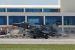 Aircraft N407AX, A F-21 Kfir C2 departs Southwest Florida International Airport enroute to training in the Gulf of America, at KRSW, photo by Suncoast Spotter