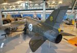 Aircraft GN-101, Folland Gnat F1 (Fo-141) at the Suomen Ilmavoimamuseo (Finnish Air Force Museum, formerly known as Keski-Suomen Ilmailumuseo / Aviation Museum of Central Finland), Jyväskylä-Tikkakoski, photo by iwarnecke