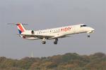 Aircraft F-GUBE, Embraer ERJ-145LR, On final rwy 07R, Brest-Bretagne airport (LFRB-BES), at LFRB, photo by Yves-Q