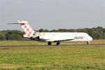 Aircraft EC-MGS, Boeing 717-2CM, Take off run rwy 07R, Brest-Bretagne Airport (LFRB-BES), at LFRB, photo by Yves-Q