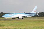 Aircraft OO-JAU, Boeing 737-8K5, Taxiing to holding point rwy 07R, Brest-Bretagne Airport (LFRB-BES), at LFRB, photo by Yves-Q