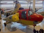 Aircraft OH-HRC, Mil Mi-1 HARE (minus main rotor blades) at the Suomen Ilmavoimamuseo (Finnish Air Force Museum, formerly known as Keski-Suomen Ilmailumuseo / Aviation Museum of Central Finland), Jyväskylä-Tikkakoski, photo by iwarnecke