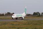 Aircraft F-HTVX, Boeing 737-8JP, Taxiing rwy 07R, Brest-Bretagne airport (LFRB-BES), at LFRB, photo by Yves-Q