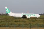 Aircraft F-HTVX, Boeing 737-8JP, Taxiing to boarding area, Brest-Bretagne airport (LFRB-BES), at LFRB, photo by Yves-Q