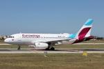 Aircraft D-AGWP, Airbus A319-132 reg D-AGWP of Eurowings taxiing out for departure from Malta., at LMML, photo by raymond