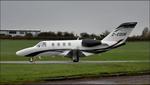 Aircraft 2-COOK, 2021 Cessna 525 Citationjet M2 preparing to depart Gloucestershire Airport, at EGBJ, photo by Mike_Y