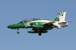 Aircraft 8802, Bae Hawk Mk165 reg 8802 of Royal Saudi Air Force Aerobatic Team on final approach for Rw31 MLA., at LMML, photo by raymond