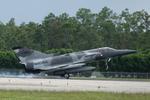 Aircraft N407AX, A F-21 Kfir C2 lands at Southwest Florida International Airport following training in the Gulf of America, at KRSW, photo by Suncoast Spotter