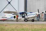 Aircraft 888, Pilatus PC-6B2-H4 Turbo Porter, Parked, Morlaix-Ploujean airport (LFRU-MXN), at LFRU, photo by Yves-Q