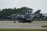 Aircraft N405AX, A F-21 Kfir C2 taxis at Southwest Florida International Airport enroute to training in the Gulf of America, at KRSW, photo by Suncoast Spotter