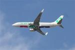 Aircraft F-HUYB, Boeing 737-8JP, Climbing from rwy 03, Nantes-Atlantique airport (LFRS-NTE), at LFRS, photo by Yves-Q