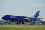 Aircraft N706JB, JetBlue 1551 arrives at Southwest Florida International Airport following flight from Westchester County Airport, at KRSW, photo by Suncoast Spotter