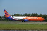 Aircraft N901SY, Sun Country 384 departs Southwest Florida International Airport enroute to Minneapolis-St Paul International Airport, at KRSW, photo by Suncoast Spotter