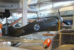 Aircraft FR-110, Fokker D.XXI on skis at the Suomen Ilmavoimamuseo (Finnish Air Force Museum, formerly known as Keski-Suomen Ilmailumuseo / Aviation Museum of Central Finland), Jyväskylä-Tikkakoski, photo by iwarnecke