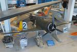 Aircraft FR-110, Fokker D.XXI on skis at the Suomen Ilmavoimamuseo (Finnish Air Force Museum, formerly known as Keski-Suomen Ilmailumuseo / Aviation Museum of Central Finland), Jyväskylä-Tikkakoski, photo by iwarnecke