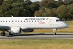 Aircraft F-HBLN, Embraer 190STD, Landing rwy 07R, Brest-Bretagne airport (LFRB-BES), at LFRB, photo by Yves-Q