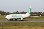 Aircraft F-HTVC, Boeing 737-8K2, Taxiing rwy 07R, Brest-Bretagne airport (LFRB-BES), at LFRB, photo by Yves-Q