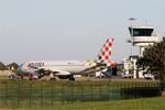 Aircraft EC-NQN, Airbus A320-214, Push back, Brest-Bretagne airport (LFRB-BES), at LFRB, photo by Yves-Q