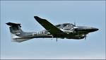 Aircraft 2-SALE, 2017 Diamond DA-62 departing Gloucestershire Airport, at EGBJ, photo by Mike_Y
