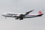 Aircraft LX-UCV, Cargolux 747-400, at LOWW, photo by Andy Graf