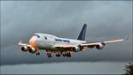 Aircraft 9H-AZB, 2003 Boeing 747-428 making a sunset arrival at Cotswold Airport to be scrapped, at EGBP, photo by Mike_Y