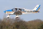 Aircraft F-GJZE, Robin DR-400-120, Landing rwy 25L, Brest-Bretagne airport (LFRB-BES), at LFRB, photo by Yves-Q