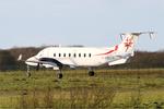 Aircraft F-HBCA, Beech 1900D, Landing rwy 25L, Brest-Bretagne airport (LFRB-BES), at LFRB, photo by Yves-Q