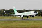 Aircraft F-GZHU, Boeing 737-8K2, Landing rwy 07R, Brest-Bretagne airport (LFRB-BES), at LFRB, photo by Yves-Q