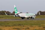 Aircraft F-HTVX, Boeing 737-8K2, Landing rwy 07R, Brest-Bretagne airport (LFRB-BES), at LFRB, photo by Yves-Q