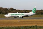 Aircraft F-GZHU, Boeing 737-8K2, Taxiing rwy 07R, Brest-Bretagne airport (LFRB-BES), at LFRB, photo by Yves-Q