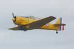 Aircraft F-AZCV, North American T-6G Texan, Take off rwy 22, Morlaix-Ploujean airport (LFRU-MXN), at LFRU, photo by Yves-Q