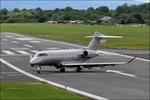 Aircraft 9H-VCE, 2014 Bombardier Challenger 350 arriving at Gloucestershire Airport, at EGBJ, photo by Mike_Y