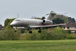 Aircraft 9H-VCX, 2015 Bombardier Challenger 350 arriving at Gloucestershire Airport, at EGBJ, photo by Mike_Y