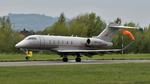 Aircraft 9H-VCX, 2015 Bombardier Challenger 350 touching down at Gloucestershire Airport, at EGBJ, photo by Mike_Y