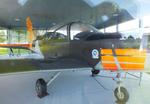 Aircraft VN-9, Valmet L-70 Vinka inside a glass pavilion (sorry for the reflections) at the Lentokonepuisto (Aircraft Park), Kauhava, photo by iwarnecke