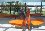 Aircraft VI-6, Valtion lentokonetehdas VL Viima II inside a glass pavilion (sorry for the reflections) at the Lentokonepuisto (Aircraft Park), Kauhava, photo by iwarnecke